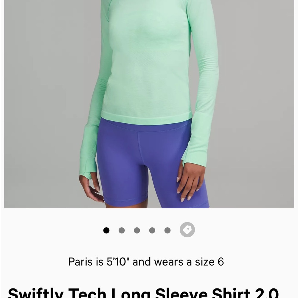 NWT Lululemon swiftly tech long sleeve shirt